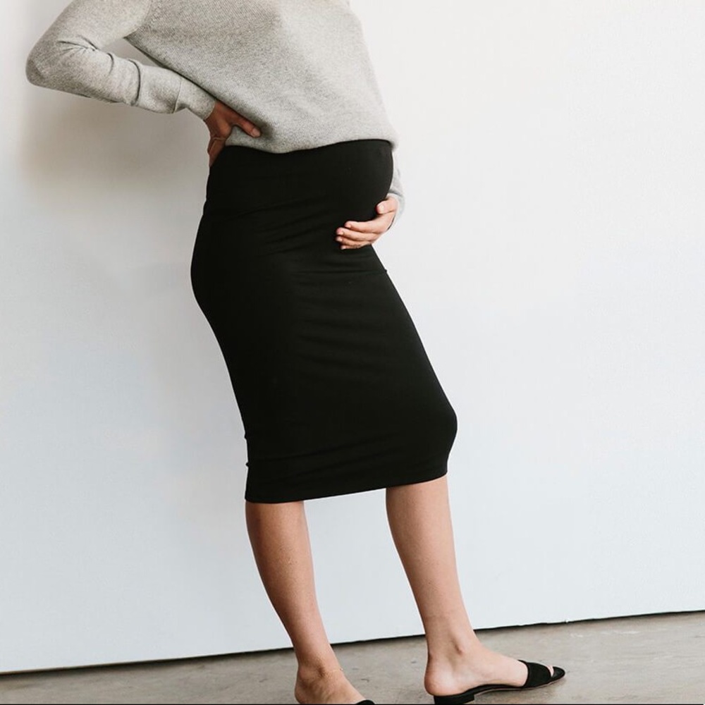 Storq Black Maternity Skirt Size 2